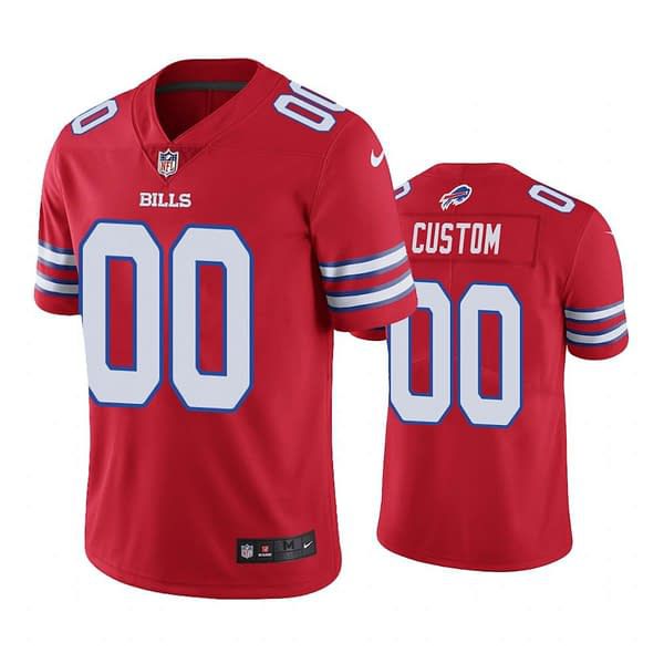 Men Buffalo Bills Nike Red Custom Game NFL Jersey->customized nfl jersey->Custom Jersey
